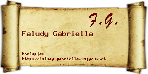 Faludy Gabriella névjegykártya